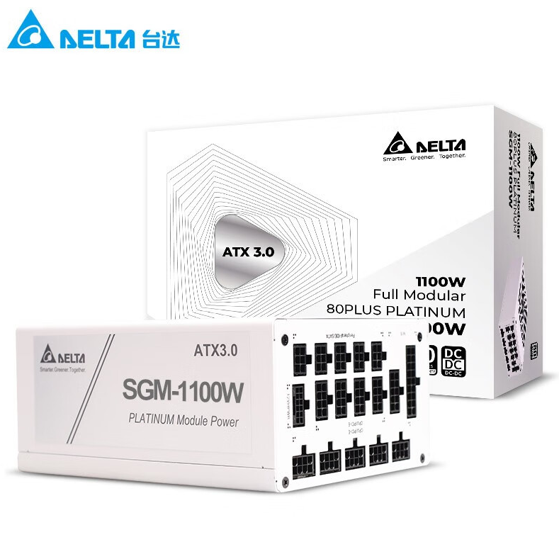 台达 SGM1100-B白色 ATX3.0 白金牌全模组电源