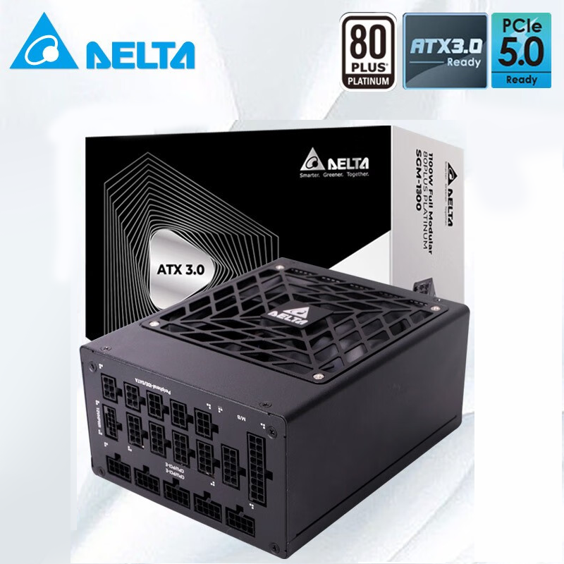 台达 SGM1100-B黑色 ATX3.0 白金牌全模组电源