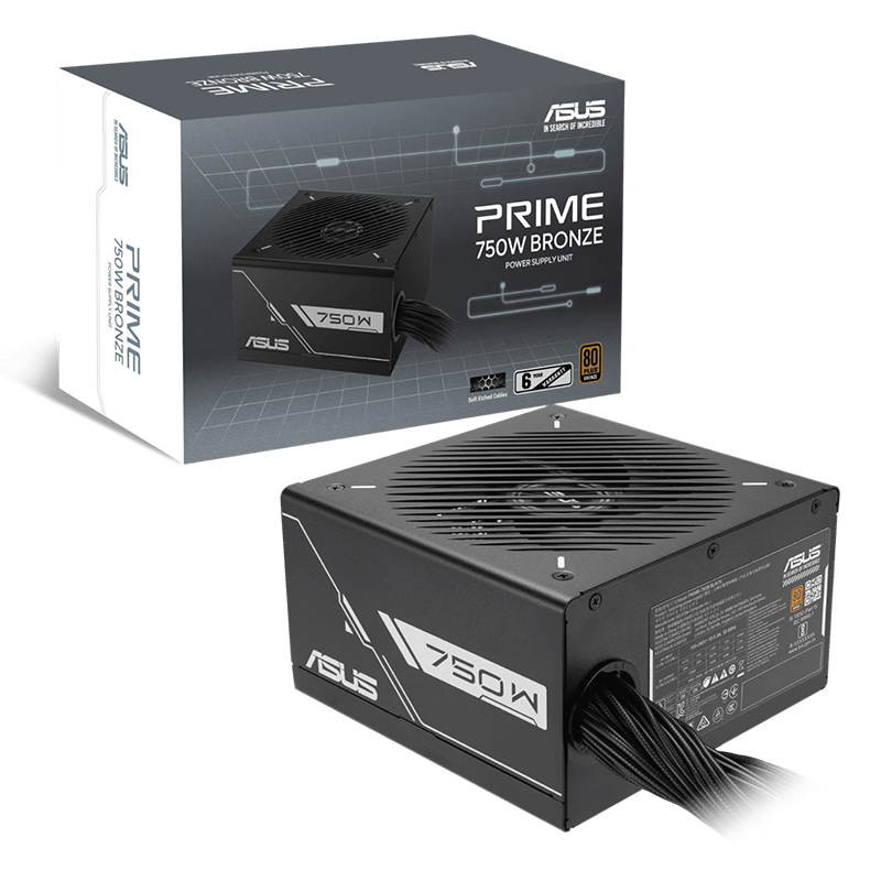 华硕PRIME 750W 铜牌直出电源 双滚珠轴流风扇/80PLUS铜牌认证/压纹线 电源