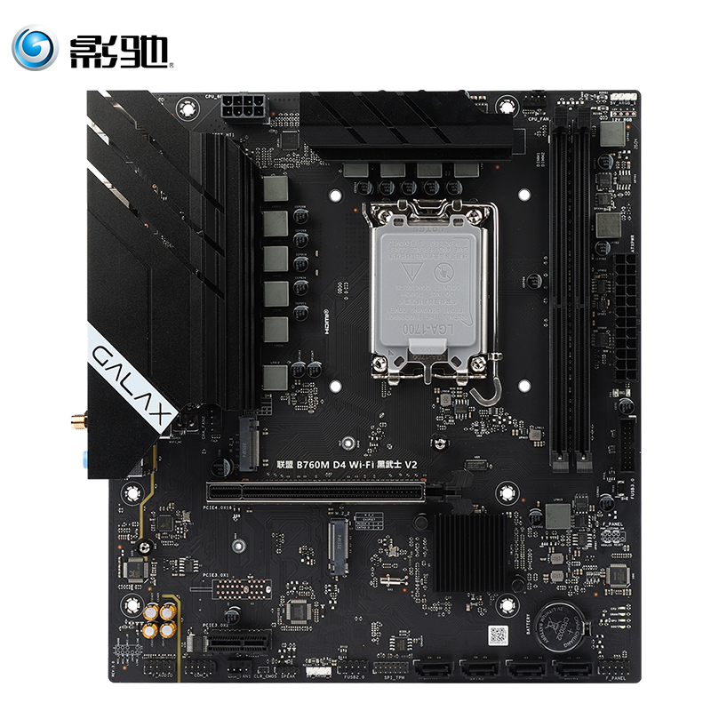 影驰联盟 B760M D4 Wi-Fi 黑武士 V2主板