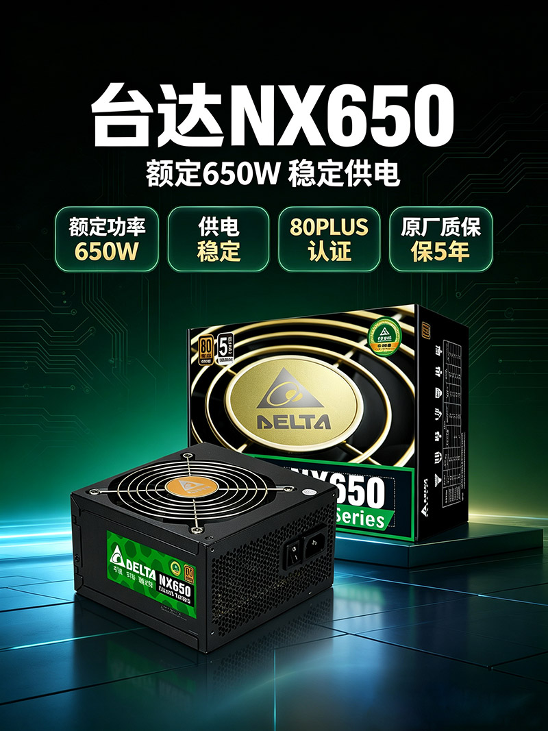 广州三欣 代理 台达 NX650电源，大品牌稳定供电