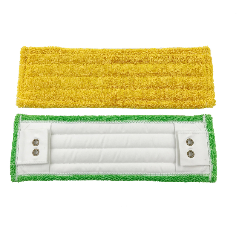 Twist Pile Metal Buckles Clip Flat Mop Refill Pad 18 Inch Yellow