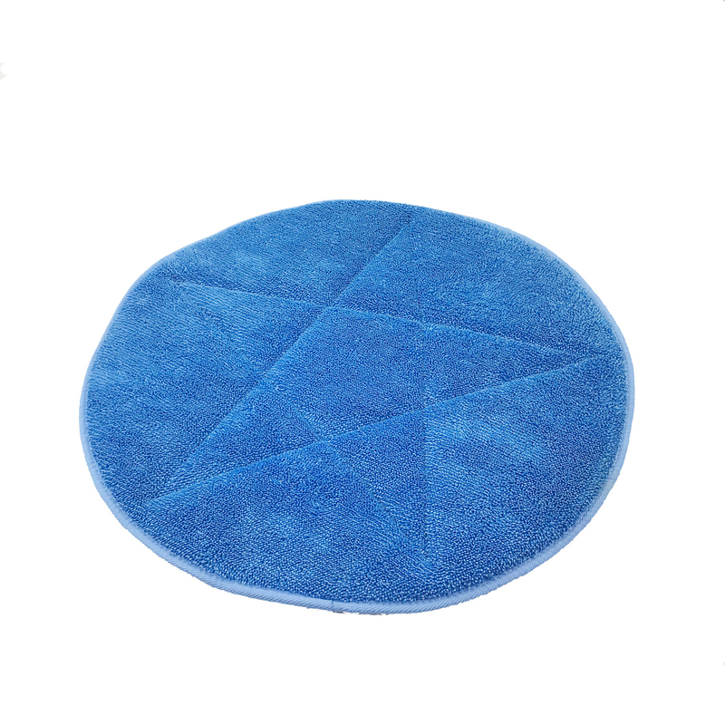 48cm Diameter Blue Microfiber Wet Mop Pads Twist Yarn Round Shape