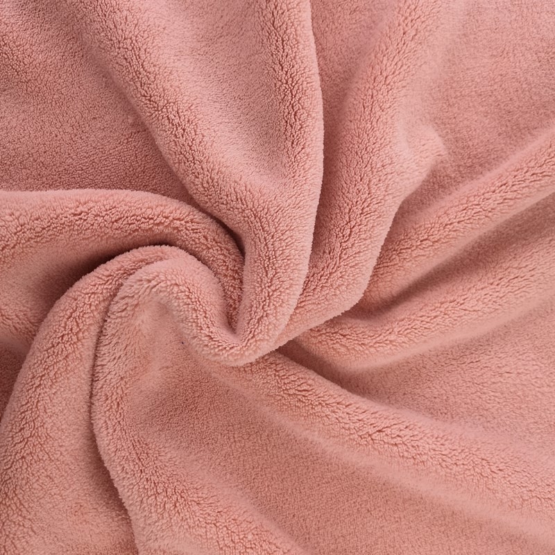 300GSM 80 Polyester 20 Polyamide Microfiber Coral Fleece For Hair Turban