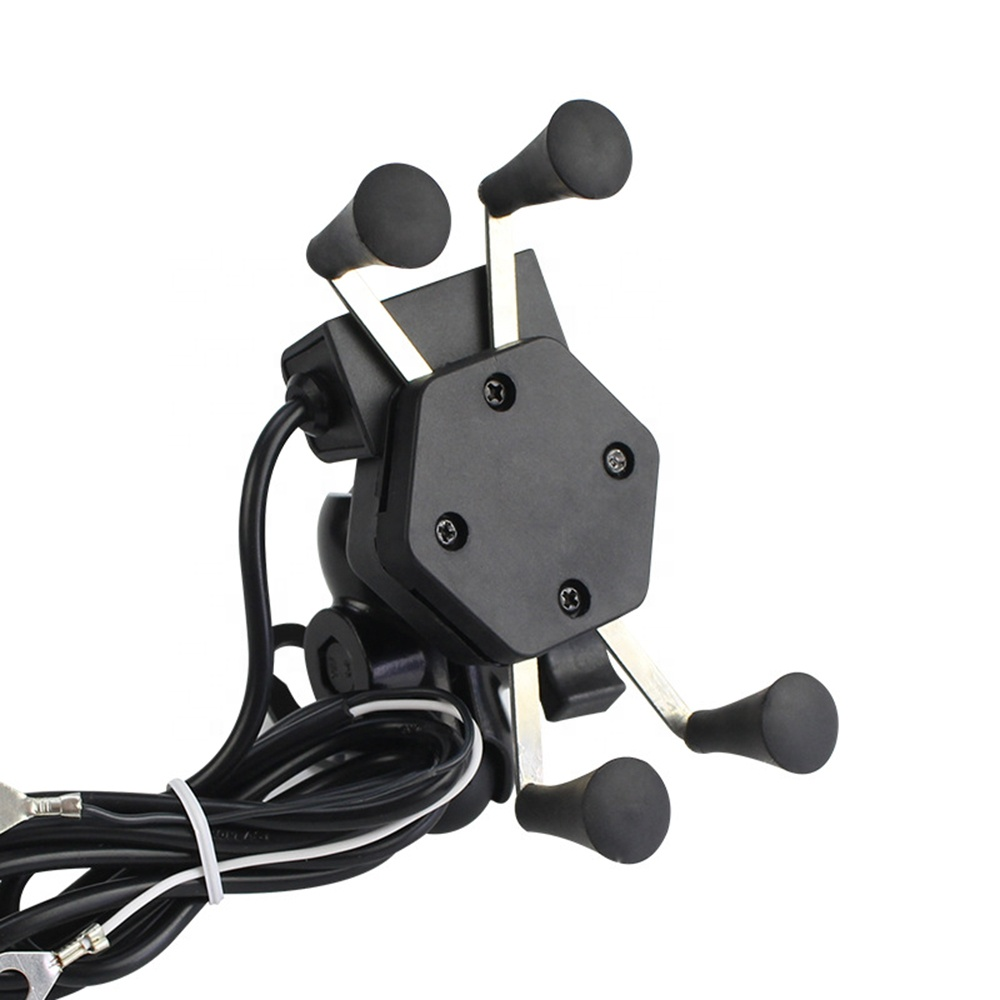 Universal Motorcycle Bike Mobile Phone Holder With Usb Charger For 4.5-6.5 Inch smart Phone