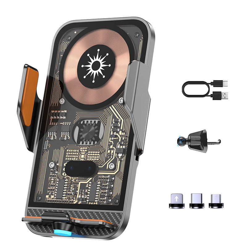 Universal 15w Punk Magnetic Wireless Wireless Car Phone Holder