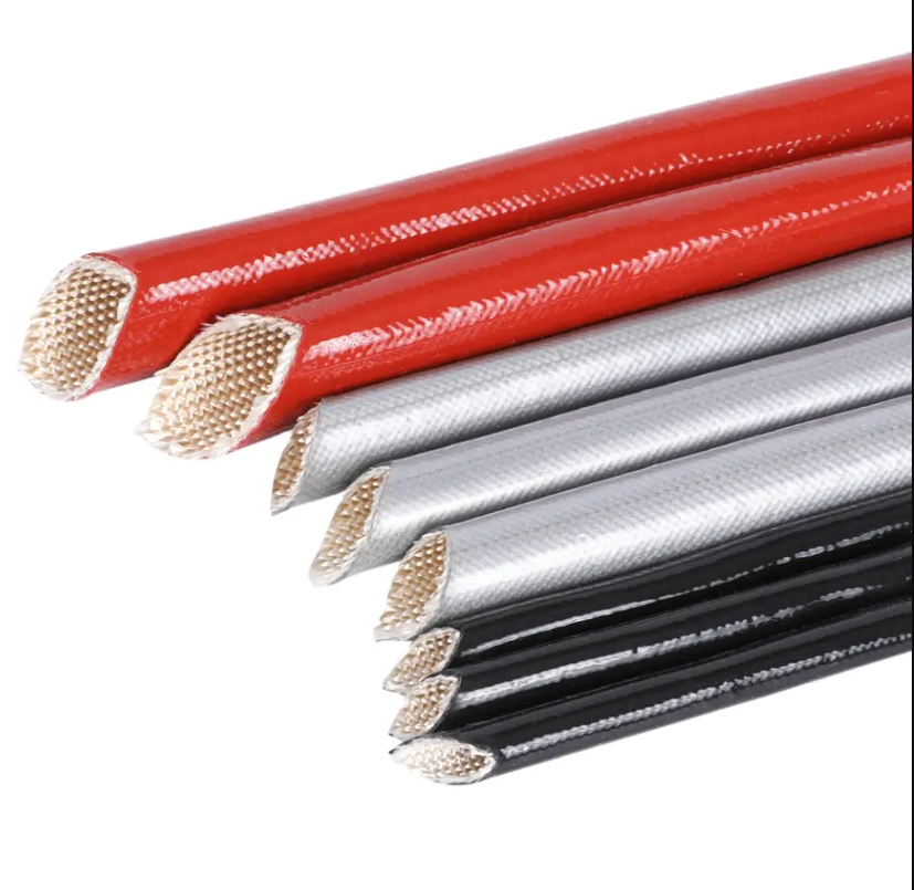 Silicone Rubber Fiberglass Sleeving(inside fiber and outside silicone)