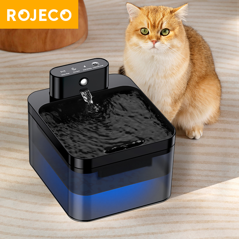 ROJECO 2.2L Wireless Pet Water Fountain 2600mAh