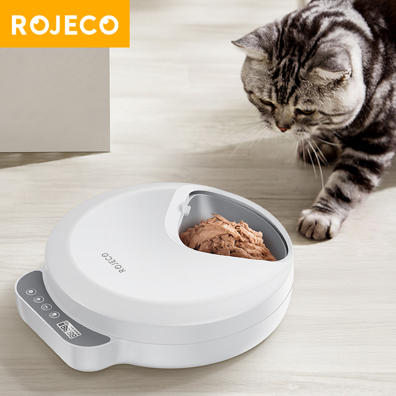 ROJECO F26 4 Meals Cat Feeder Bwith 2 Ice Packs
