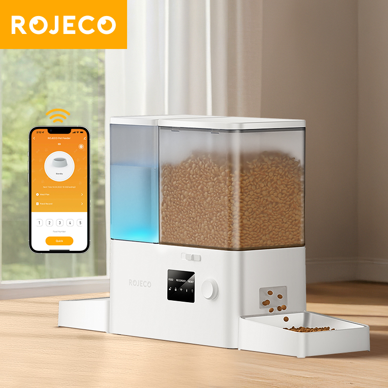 ROJECO 2 in 1 Pet Feeder 5L & Water Fountain 3.5L WiFi Verson