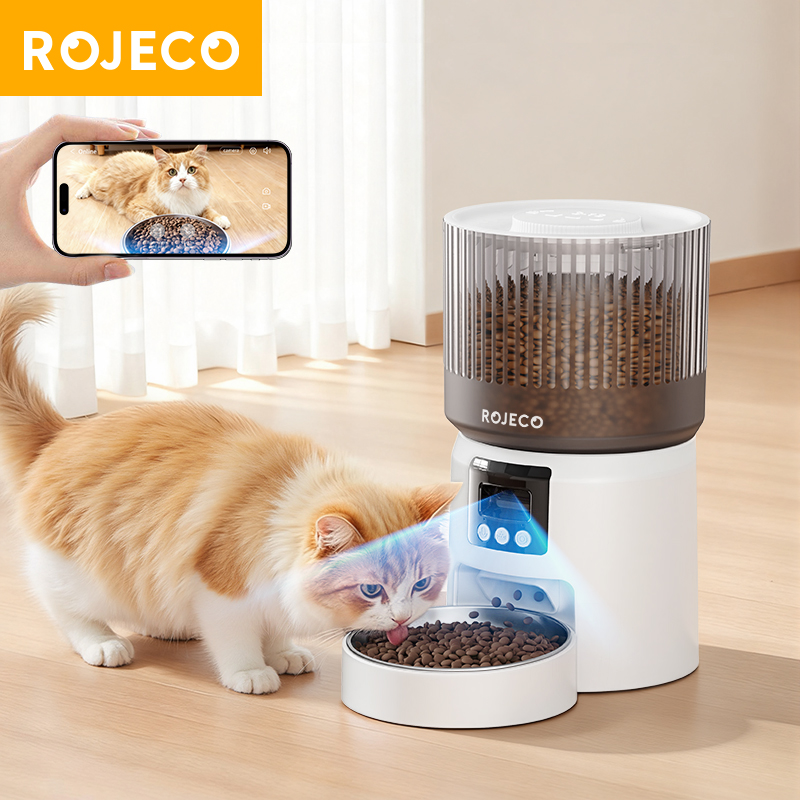 Rojeco 4L Pet Feeder With 1080P Camera
