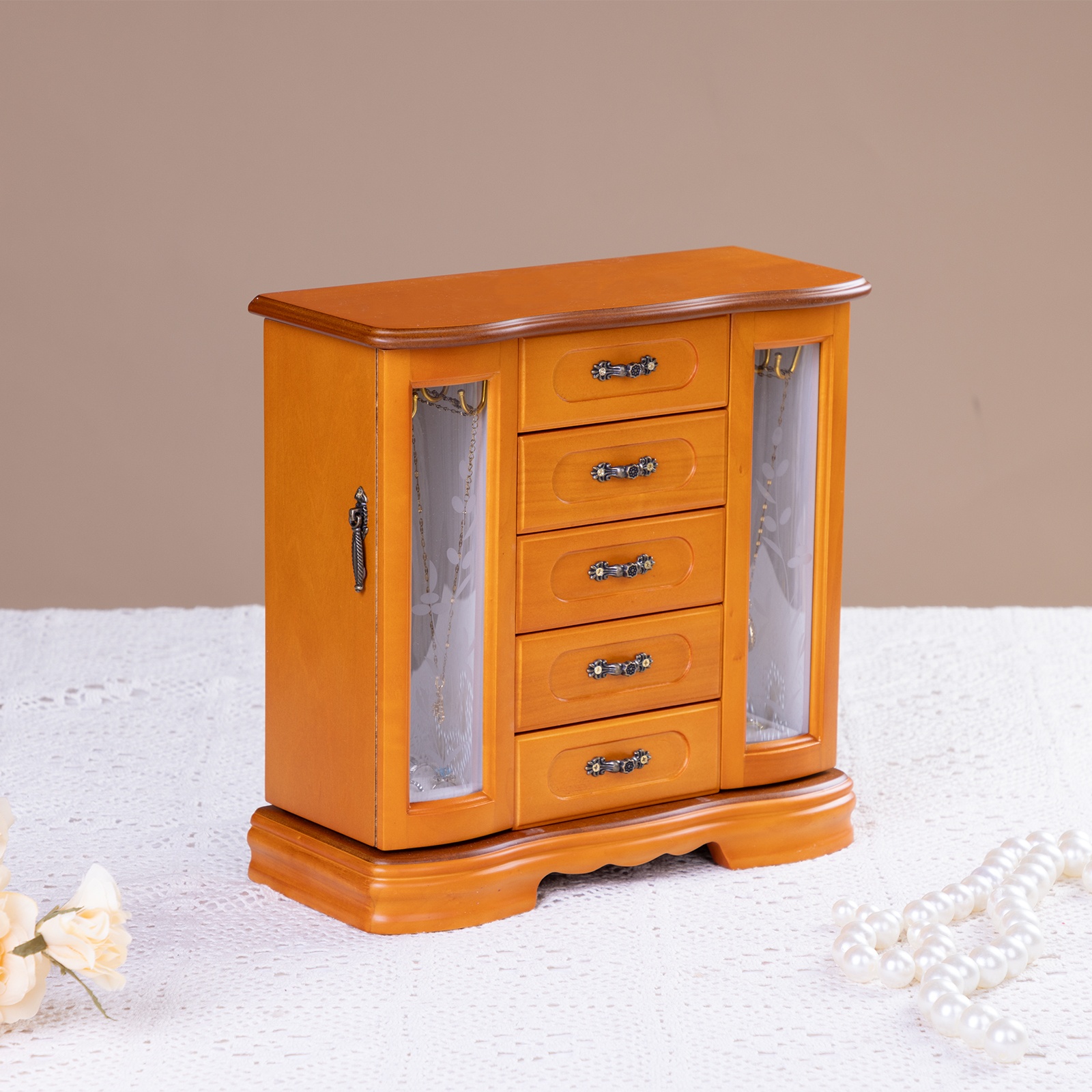 1046-棕色珠宝盒