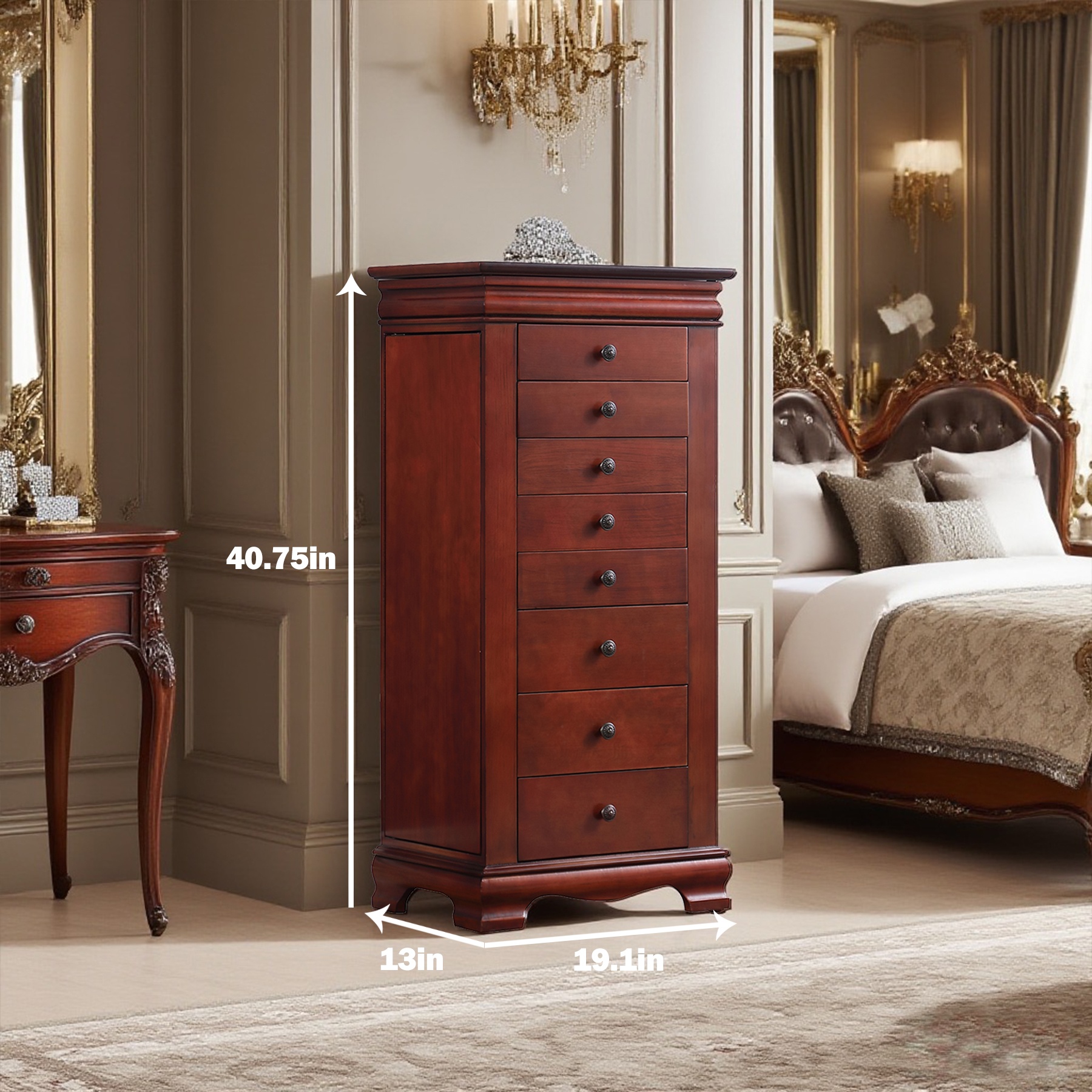 1150-棕红色珠宝柜