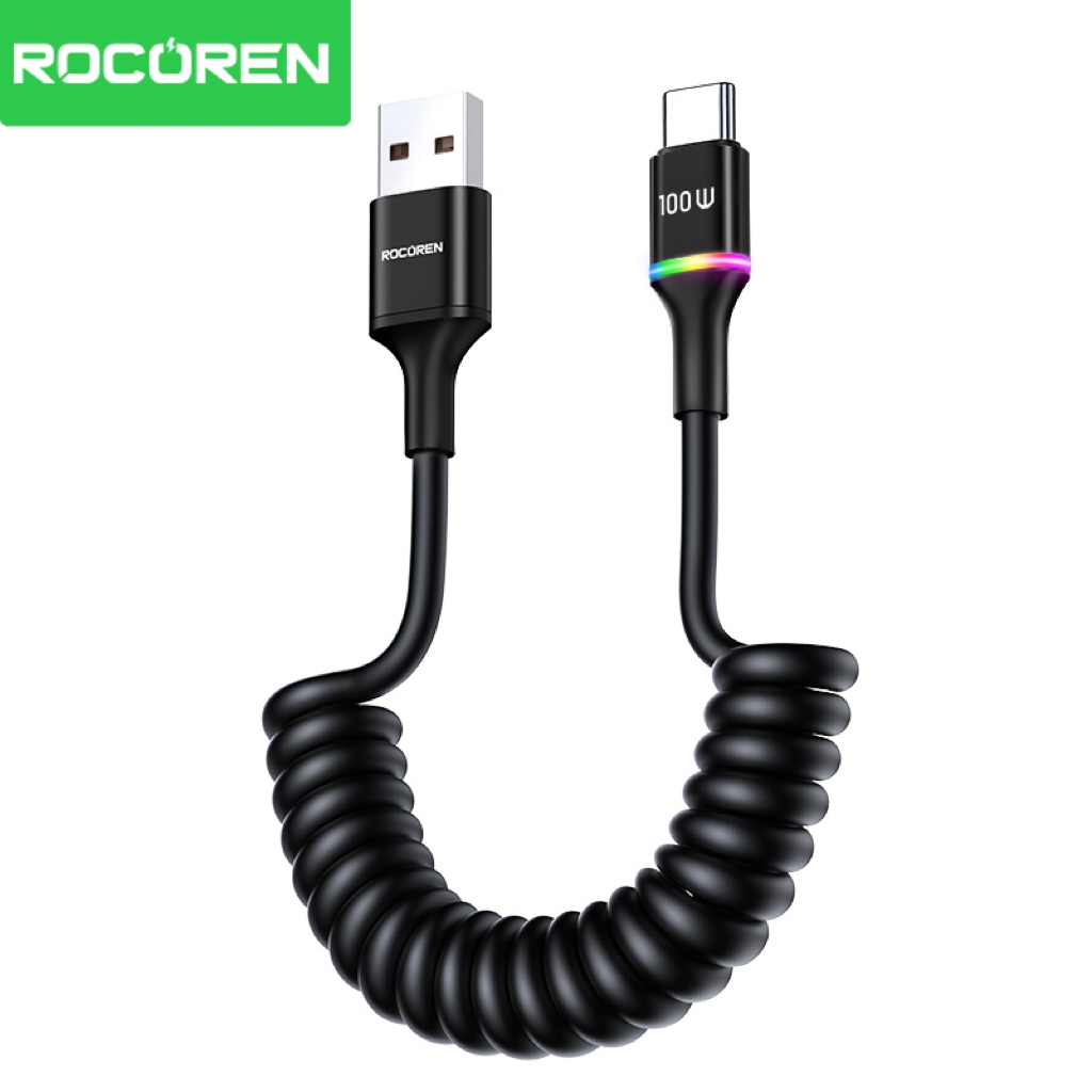 Rocoren Guangcai Spring Fast Charging Data Cable A TO C 100W