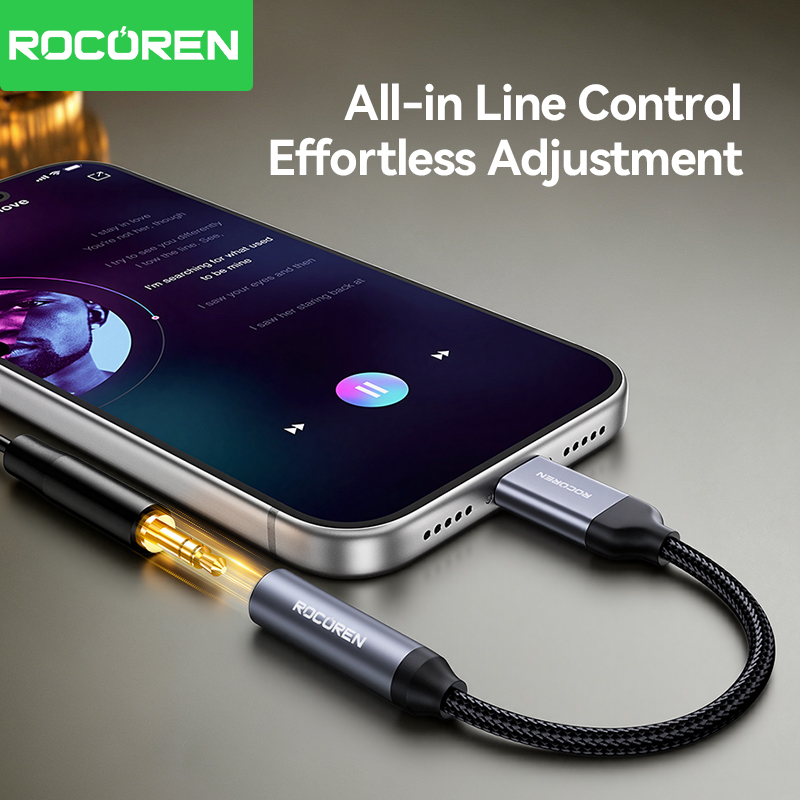 Rocoren Type-C/iP to 3.5mm AUX Adapter Male to Female