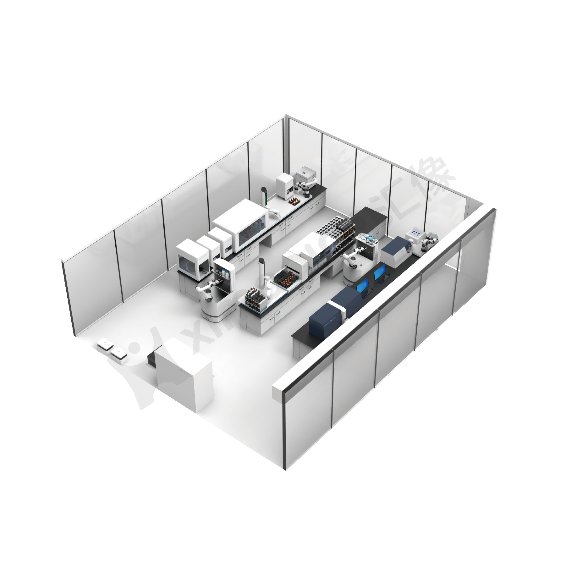 智能原奶检测自动化实验室