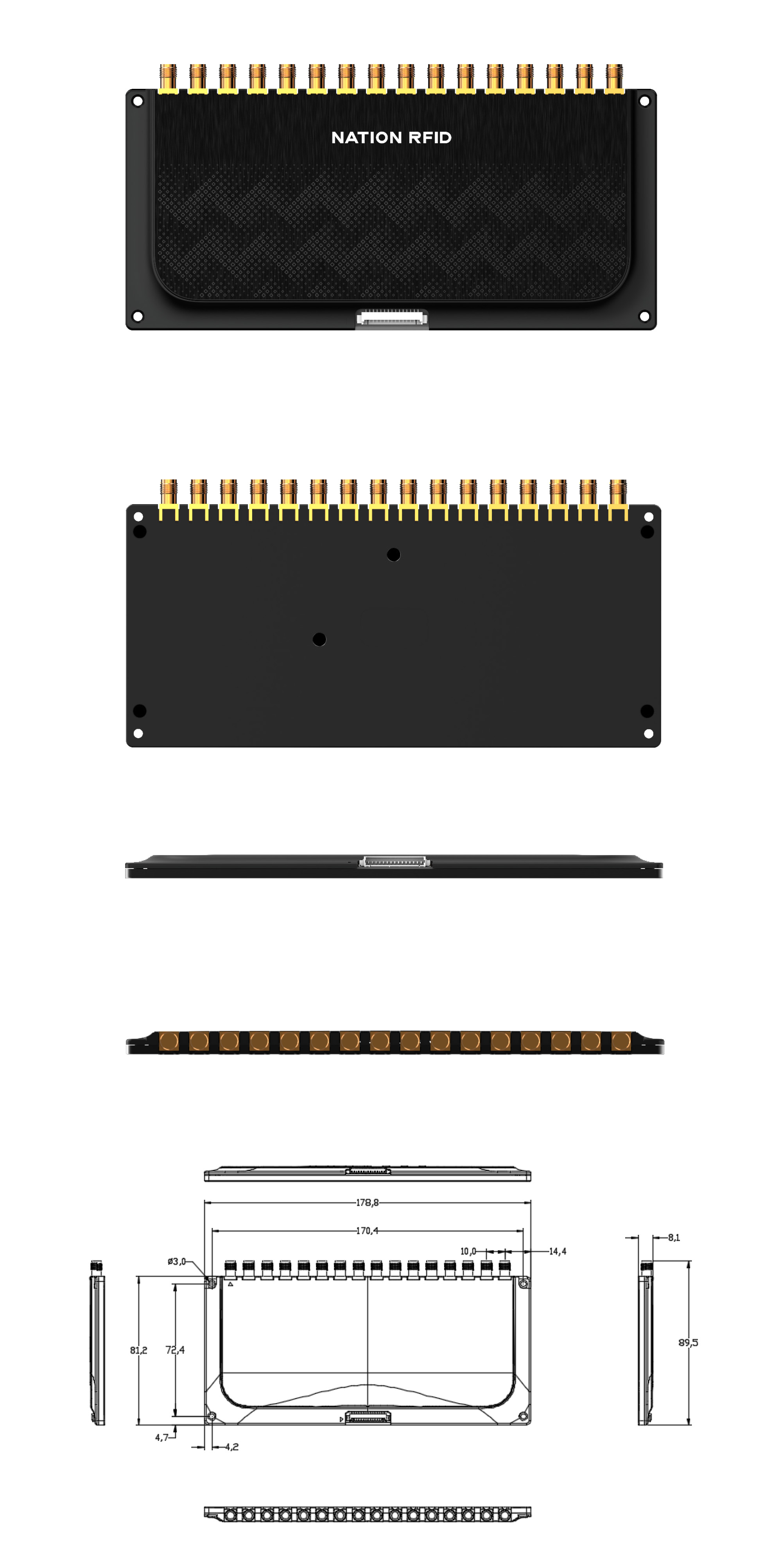 十六通道超高频RFID模组 N716