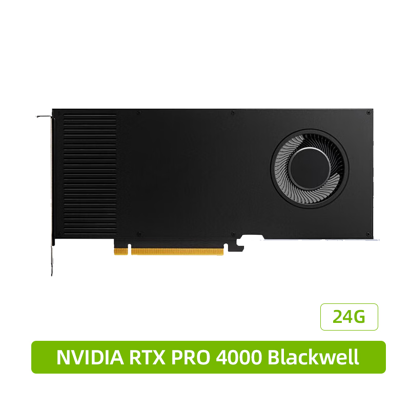 NVIDIA RTX PRO 4000 Blackwell先进单插槽 GPU人工智能计算加速显卡