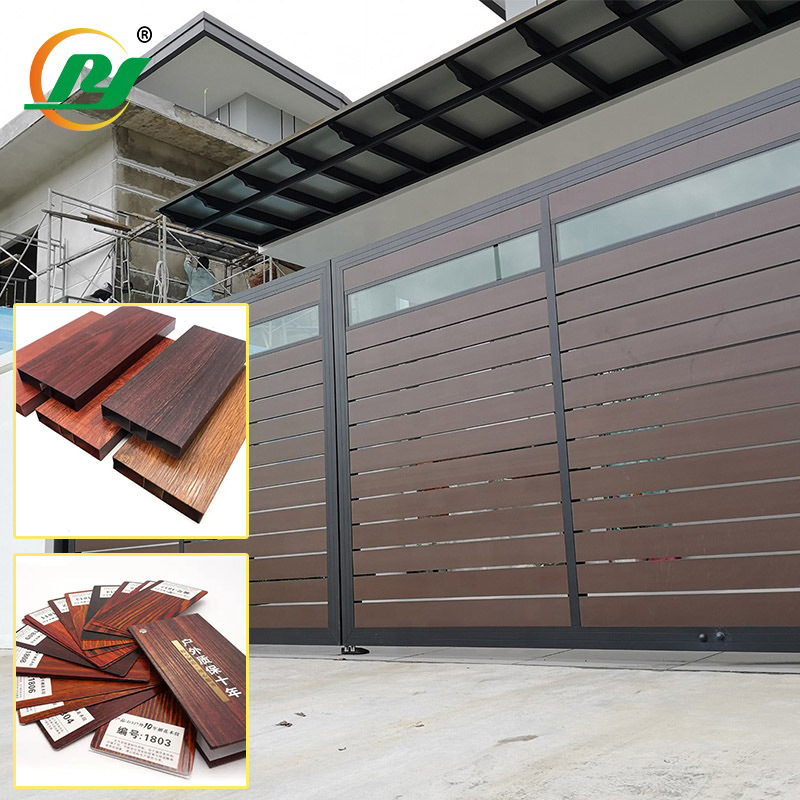 ROYEN aluminium 3D 4D wood grain effect finish siding windows and door and fence in aluminum profiles cladding