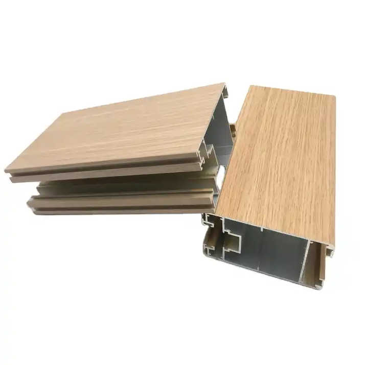 Good Quality 6000 Series Alloy Wooden Grain Outdoor Using Aluminium Extrusion Waterproof Decking