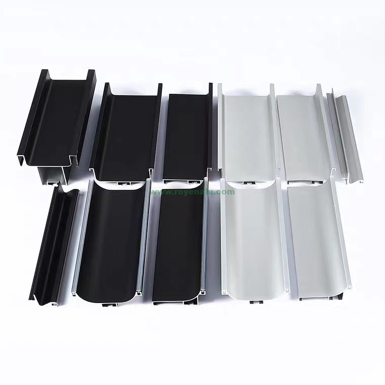 ROYEN Extrusion Factory Prices Cabinet C Type Gola Mebel Aluminum Handle Profile for Kitchen Cabinet Horizontal Handle System
