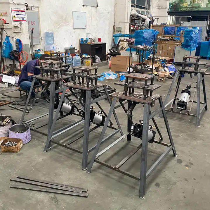 Alu 20 Series Door Frame Manual Punching Drilling Machine for Hinges Countersink Screws Holes Machining