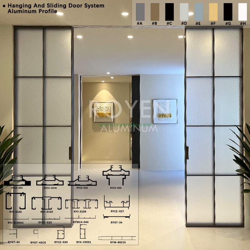 Synchro sliding door interior italian design for balcony kitchen wardrobe glass door sliding system aluminum profile