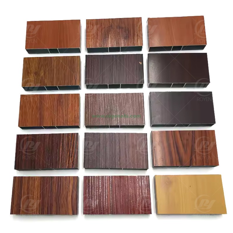 Aluminum Square Tube Profile Wood Color Baffle Ceiling Building Material Suspended Ceiling