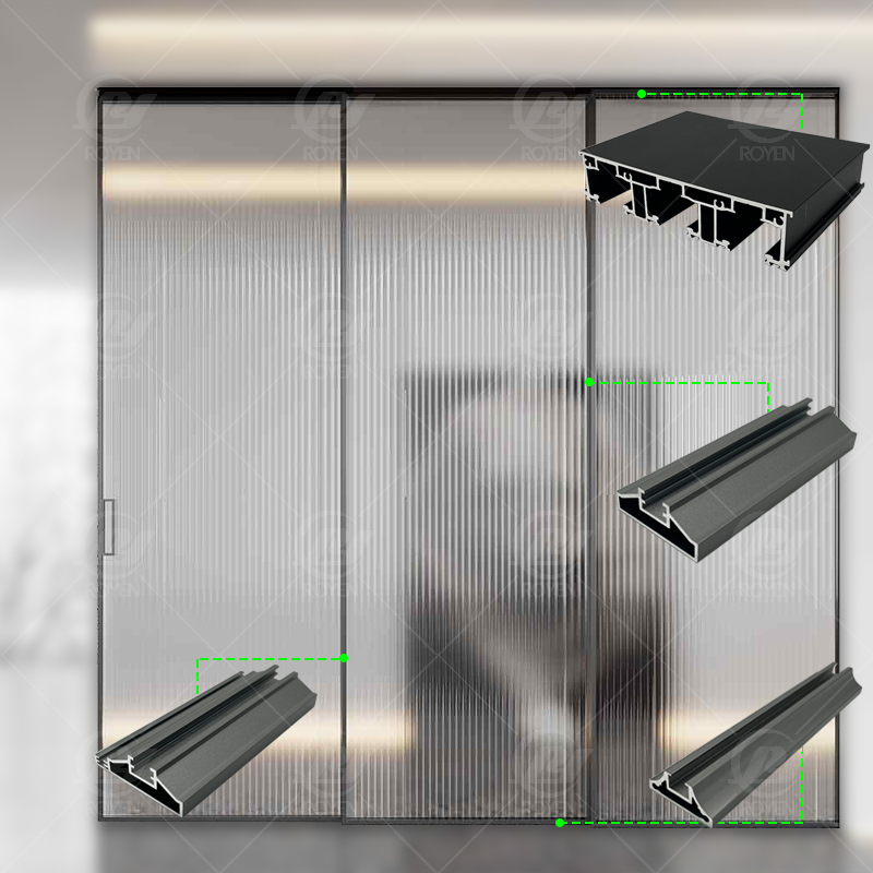 Aluminum profile Sliding door profile Slim Frame Patio Glass Door Hanger door profile