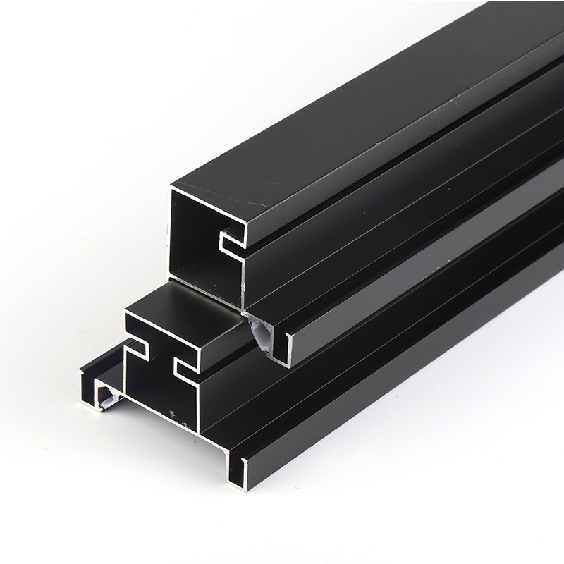 Customized Kitchen Cabinet Vertical U L Shape Aluminum Gola Handle Post Profiles With Led Strip Profiles