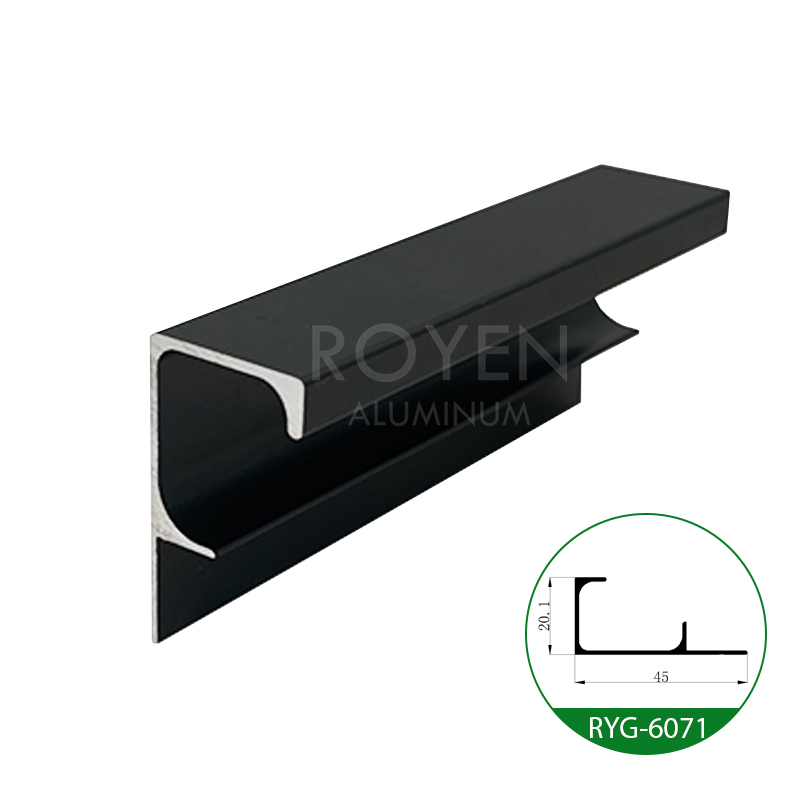 Asia Market Hot Sell Kitchen Cabinet G Aluminum Handle Profile Anodizing Black And Gold Inventory