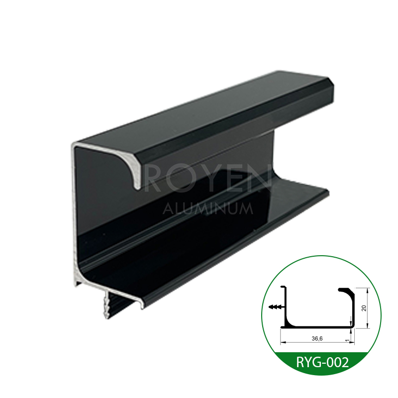 18mm G Shape Aluminum Handle Profiles Black Gold Grey Furniture Edge Banding Handles For Kitchen Cabinet
