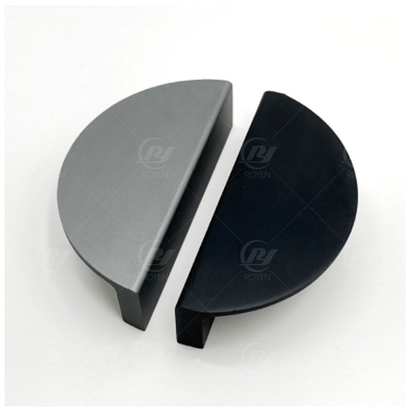 Large Inventory Half Moon Door Handle Aluminum Alloy Handles Furniture Pull Handle For Kitchen Cabinets Drawer