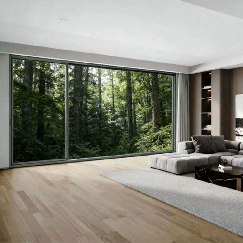 Thermally Broken Frameless Panoramic Sliding Doors Double Glazed, Ultra-Slim 6063 for Villa & Hotel