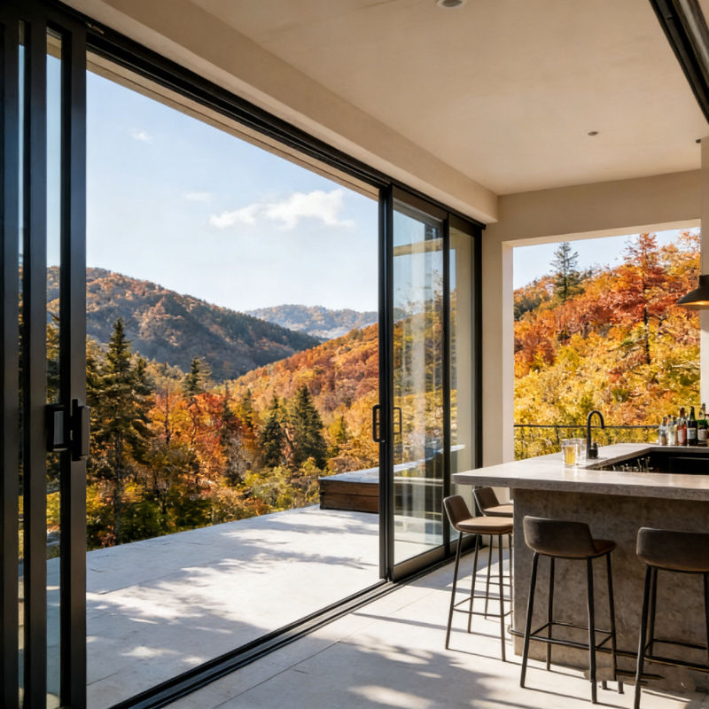 Contractor-Preferred Modern Exterior Lift Slide Doors Double Glazed Tempered Glass OEM Bulk for Villas Resorts