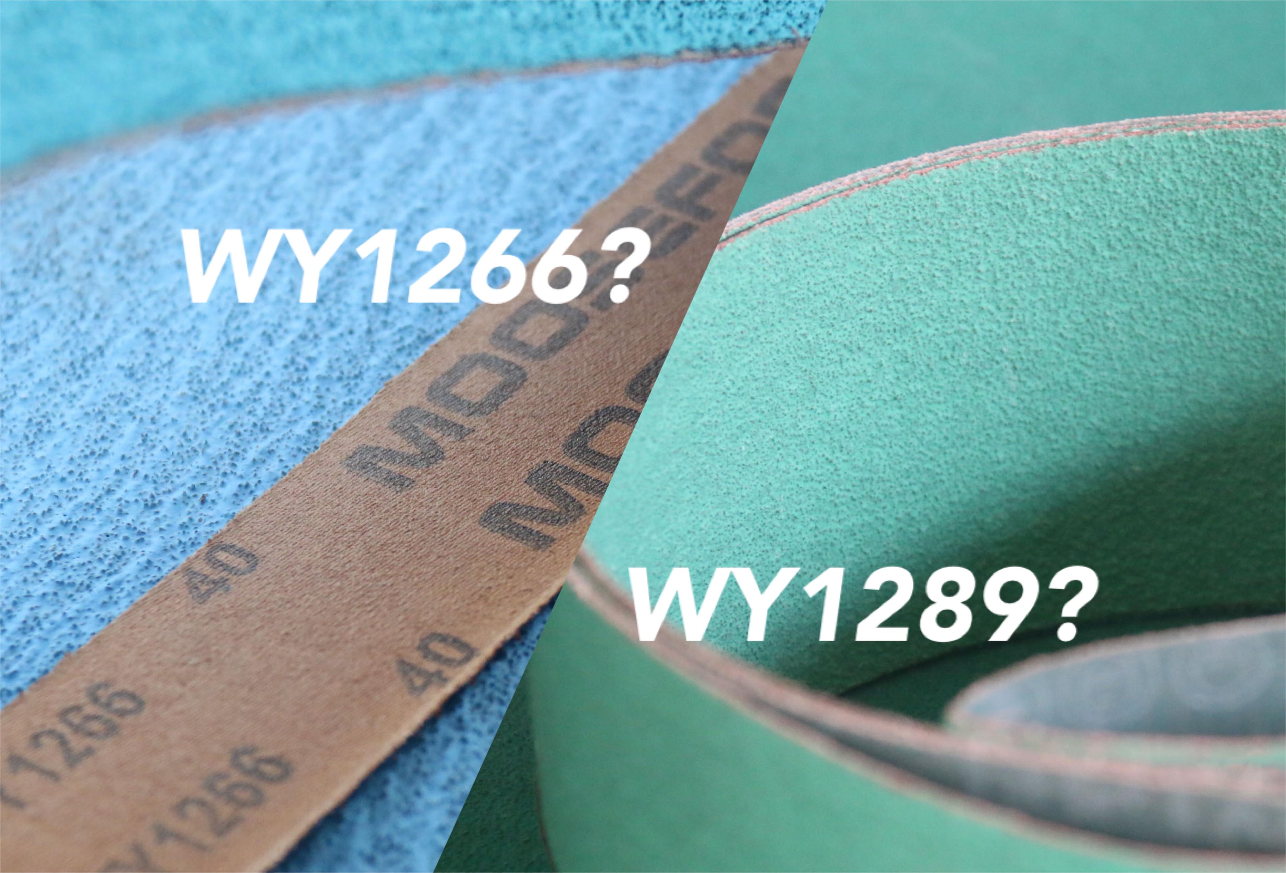WY1266 and WY1289: twin zirconia sanding belts