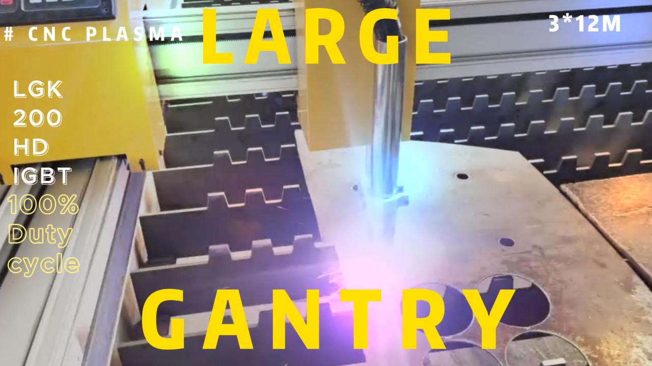 3*12 Meter large formate gantry #cnc  #plasma  bilateral rail HD lgk 120 100% Dutycyle #igbt  Cutter