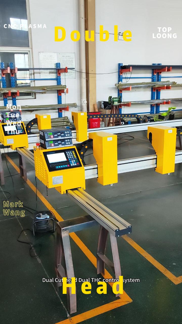 Dual Cut head light gantry cnc plasma cutting machine #plasmacuttingmachine