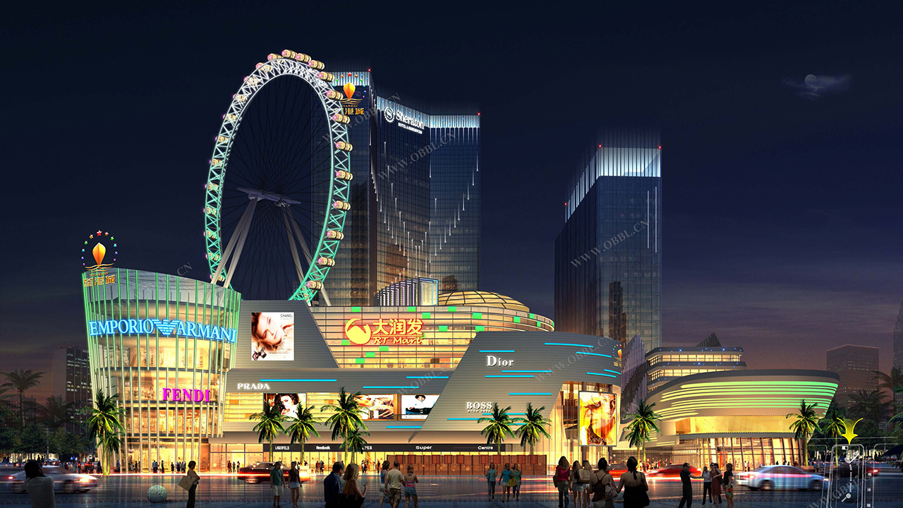 佛山星港国际广场夜景照明工程