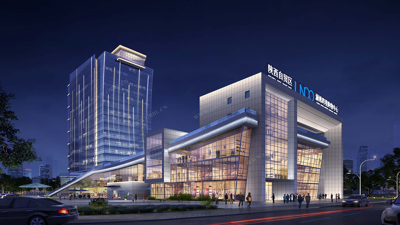 陕西自贸区澜博跨境购物中心照明工程