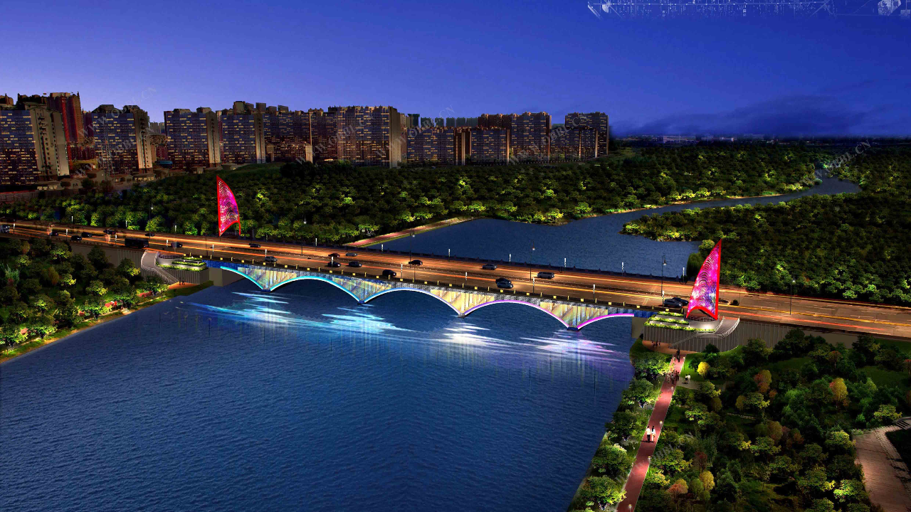 长春市伊通河中段桥梁景观照明工程