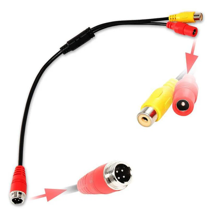 4 Pin to RCA Female Adapter Backup Camera Cable