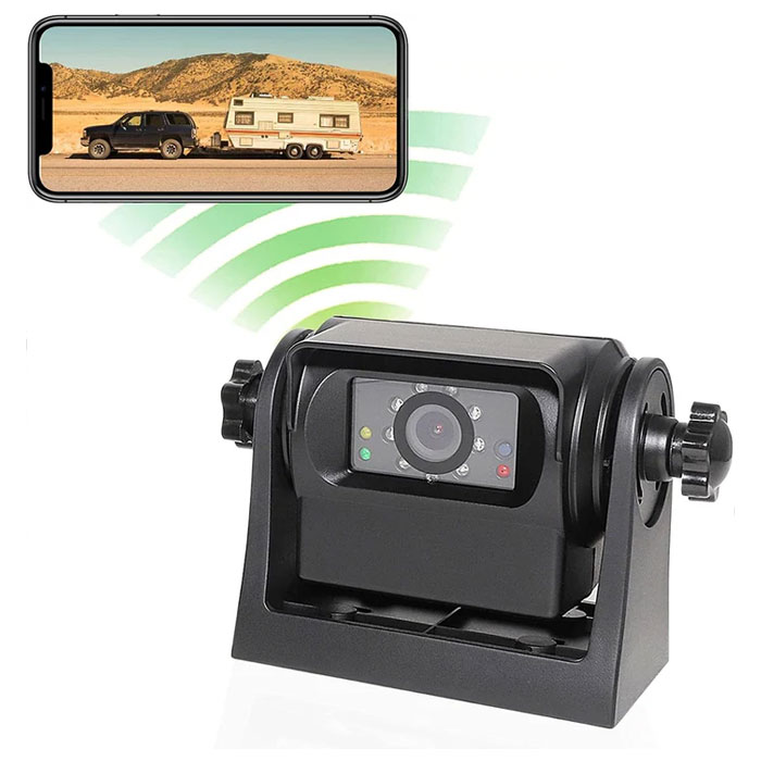 Magnetic Wireless Hitch Backup Camera Wi-Fi Connect to IOS Android System for Trailers Trucks Suvs