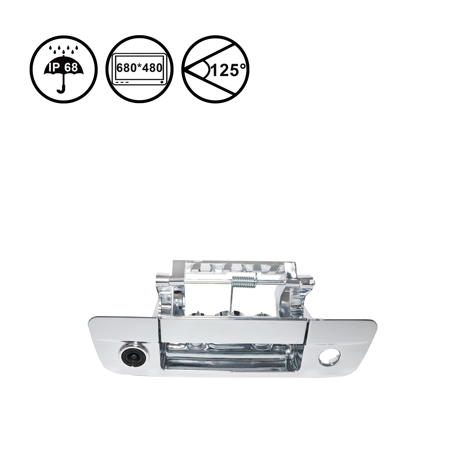 RAM 1500 (2009-2018) RAM 2500 (2009-2018)  Tailgate Handle Backup Camera (Silver)