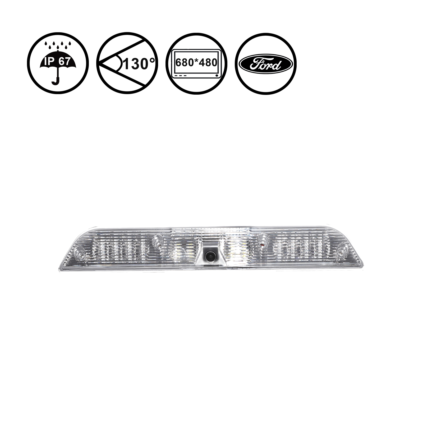 Third Brake Light Backup Camera for Ford F150 F250 F350 F450 F550