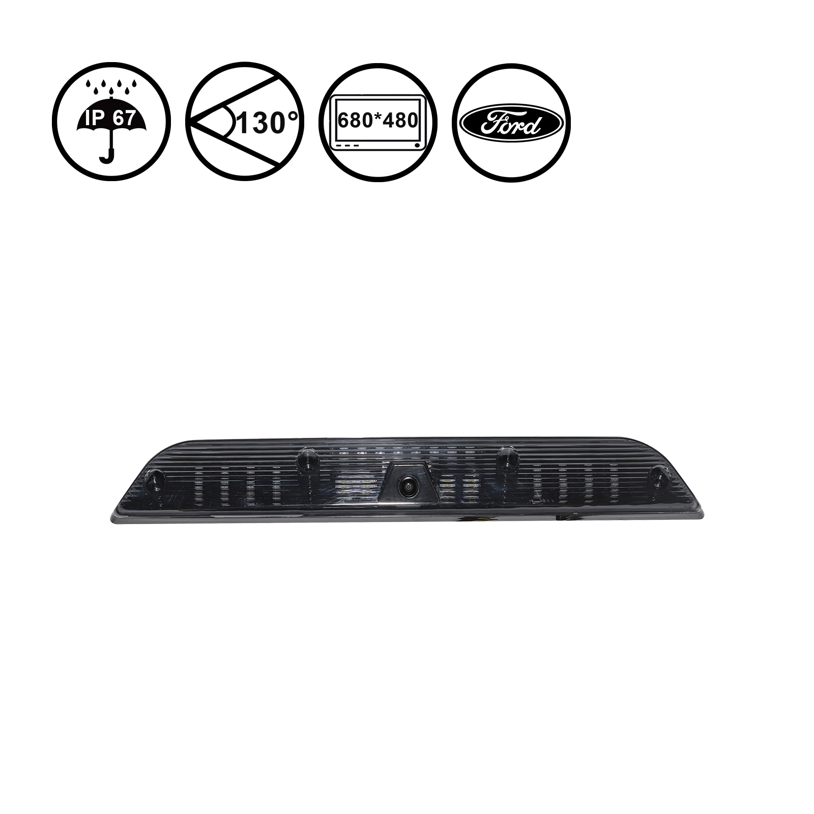 Third Brake Light Backup Camera (Smoked) for Ford F150 F250 F350 F450 F550