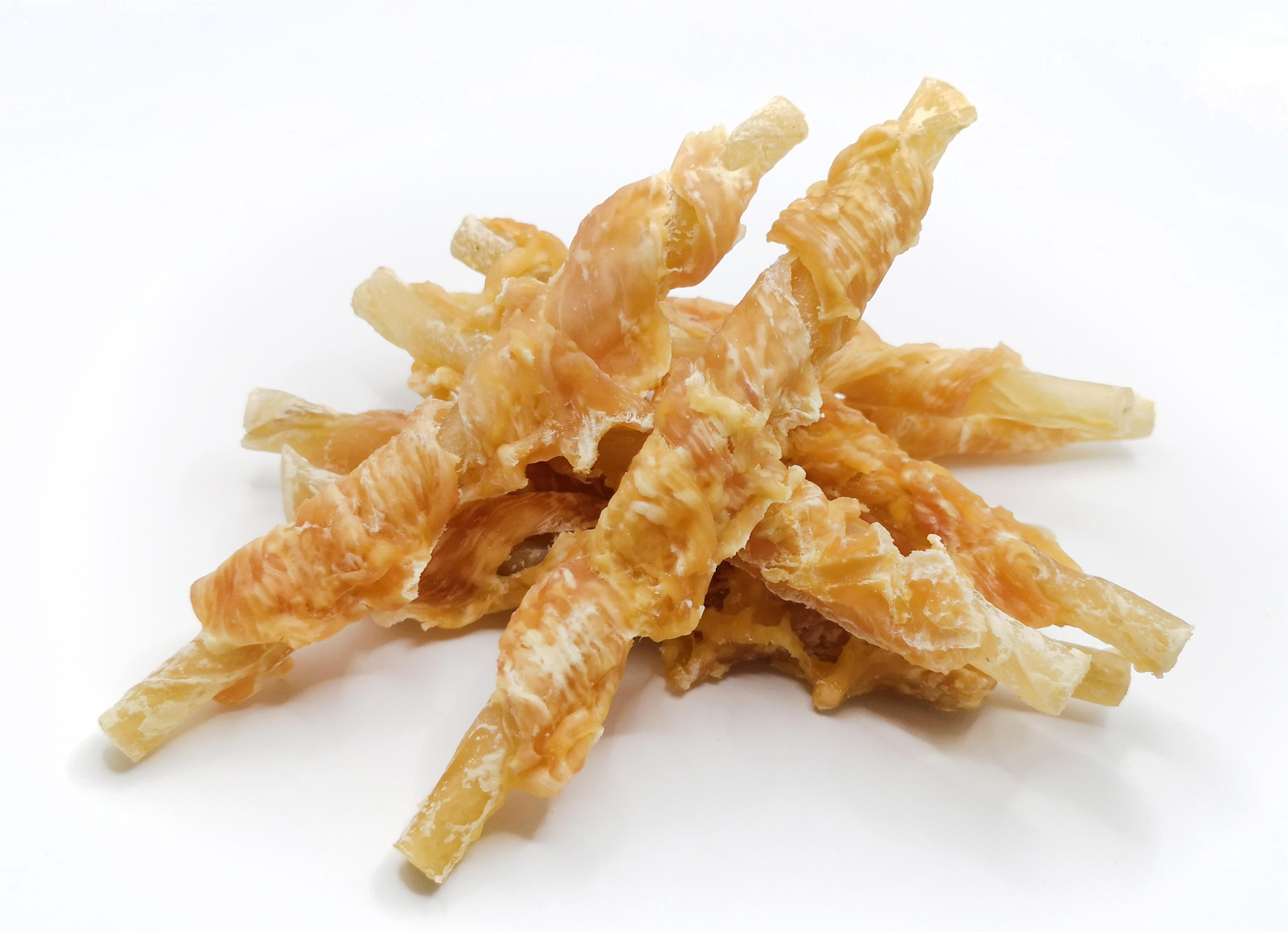 Chicken Wrapped  Brown Cowhide