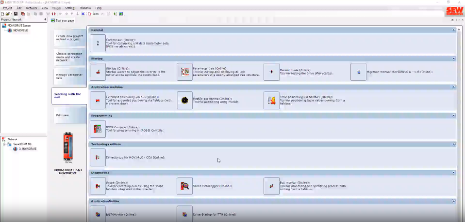SEW驱动器SCOPE功能