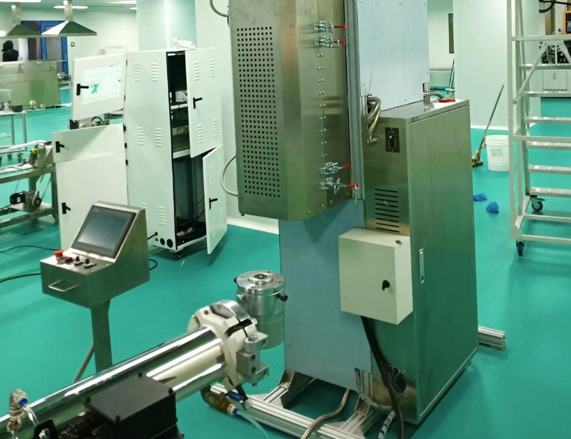 Vertical vulcanization channel - infrared radiation