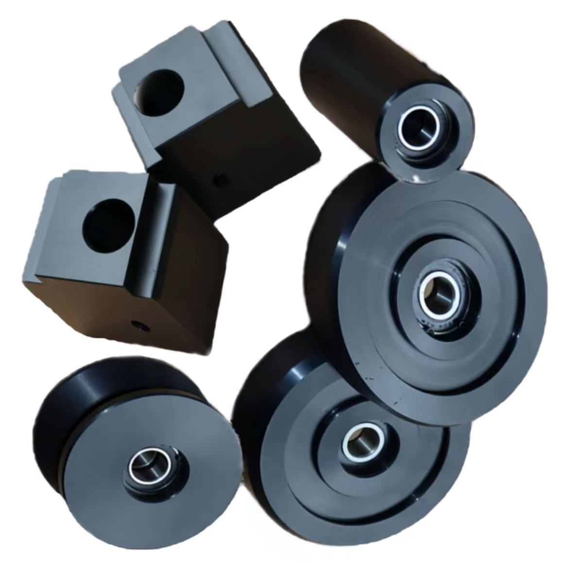 Lifting platform slide block pulley